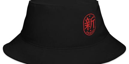 Obrava Collective accessories — embroidered kanji bucket hat