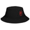 Obrava Collective accessories — embroidered kanji bucket hat