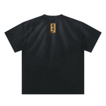 Kanji Dragon sunfade hand-scrunched graphic tee, heavyweight cotton — Obrava Collective