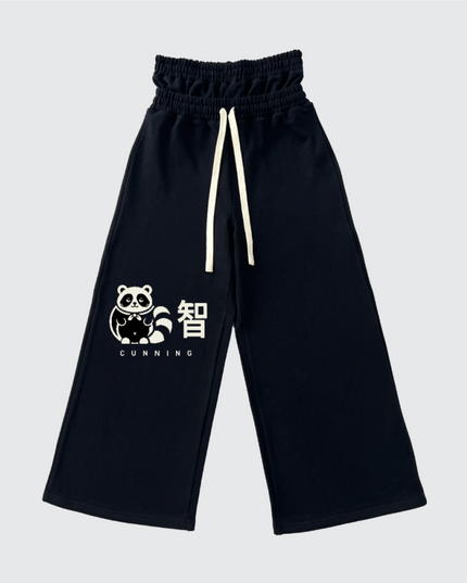 Front view of Shinsei Wide-Leg French Terry Sweatpants