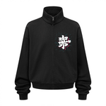 Core Brushed Stand-Collar Zip-Up Jacket — 410GSM