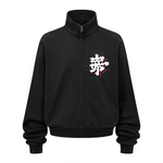 Core Brushed Stand-Collar Zip-Up Jacket — 410GSM