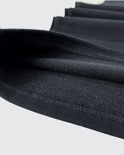 Inside of the French terry sweatpants hem
