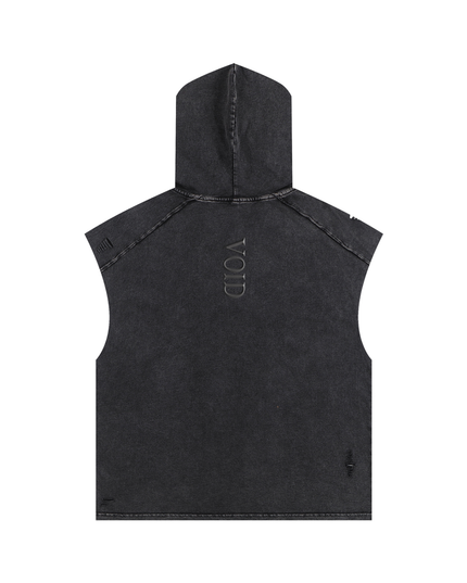 Back of the Shinsei Void hooded tank: VOID printed vertically