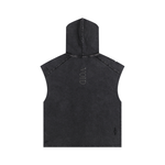 Shinsei MU Void snow-washed hooded tank in black, kanji graphic — Obrava Collective