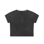 Shinsei Philosophy Void snow-washed crop top in black, kanji graphic — Obrava Collective