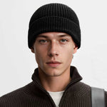 Obrava thick knit beanie in black, one size — Obrava Collective