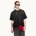 Kanji Dragon sunfade hand-scrunched graphic tee, heavyweight cotton — Obrava Collective