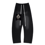 Kanji Dragon Sunfade Fleece Sweatpants — Curved Hem