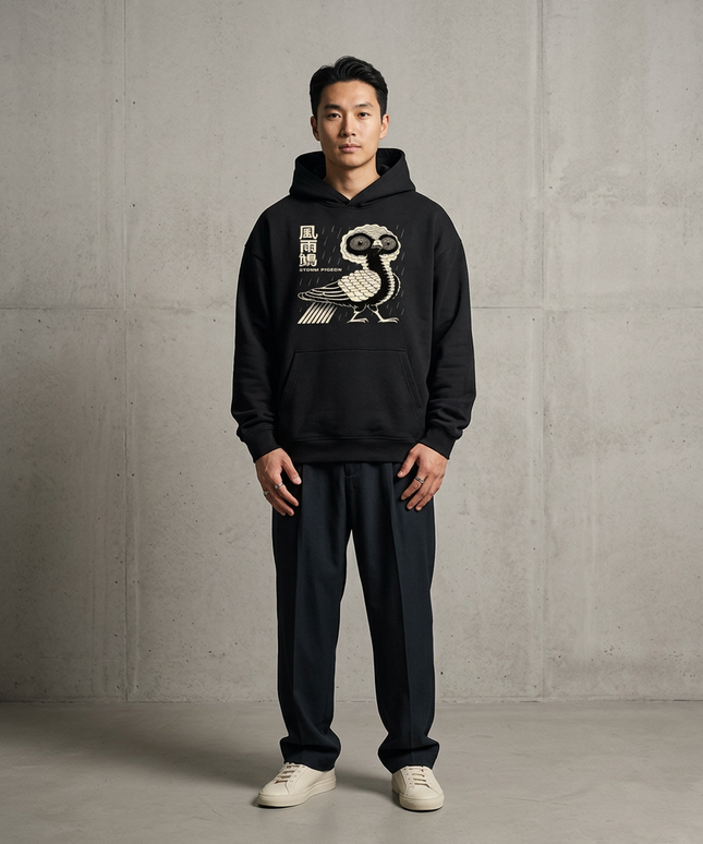 Model wearing the Shinsei Essential Heavyweight Hoodie