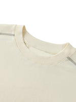 Shinsei Harmony contrast-stitch oversized tee in mild apricot — Obrava Collective