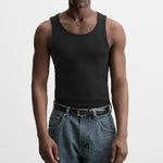Obrava heavyweight rib tank, 280GSM cotton essential — Obrava Collective